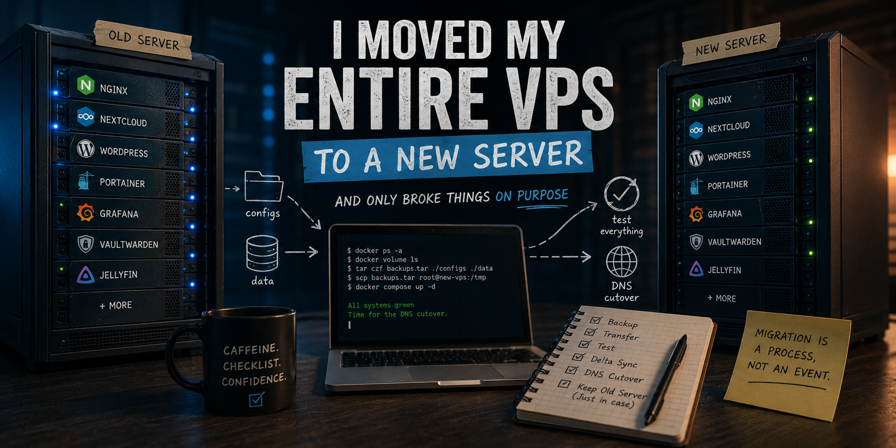 Shifting 1 VPS app stack to another - A Hostinger Story